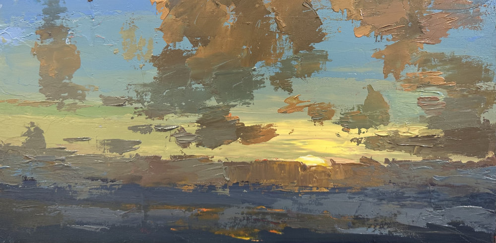 Scudding evening clouds